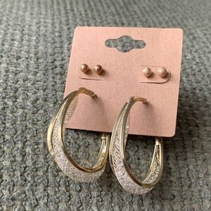 3 Piece Gold Earring Set
